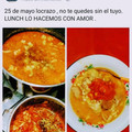 El cooksnap de A Lo del Tete cuando hizo Locro Argentino.