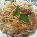 Cooksnap de Roberto Machado quando cozinhou Espaguete integral com molho a bolhonesa.