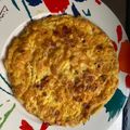 El cooksnap de Andrés cuando hizo Tortilla de jamón, chorizo y queso.