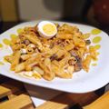 El cooksnap de Zaida TC @alquimiasfood cuando hizo Macarrones con setas y huevo al curry.
