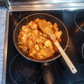 El cooksnap de Daniel Rueda cuando hizo Pollo con salsa de curry.