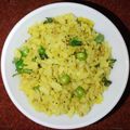 Reena Jindal's cooksnap of when they made Banarasi style chura matar.
