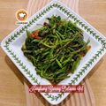 Cooksnap Mahadiah semasa beliau membuat Kangkung goreng belacan.