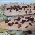 El cooksnap de Luz cuando hizo Truchas arcoíris con cama de papas y cebolla.