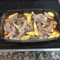 El cooksnap de Arcadio Delgado cuando hizo Aguja de ternera al horno con patatas panaderas.