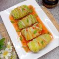 Cooksnap dari Cooking With Dinda untuk resep 317) Sawi Putih Gulung Ayam