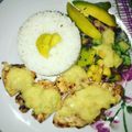 El cooksnap de Silvia Salas cuando hizo Pollo en salsa de mango.