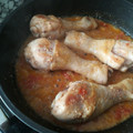 El cooksnap de MMar González Gómez cuando hizo Jamoncitos de pollo en salsa de almendras con patata frita.