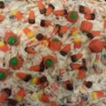 elyssa.robbins's cooksnap of when they made Candy Corn Bark For Halloween.