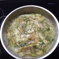 El cooksnap de yolanda cuando hizo Abadejo en salsa de ajetes y cebolla.