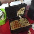 El cooksnap de Ameba a la parrilla cuando hizo Gofre de plátano.