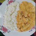 El cooksnap de Andrés López cuando hizo Strogonoff sin champigñones con arroz.