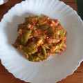El cooksnap de Lourdes Moreno cuando hizo Judías verdes con tomate y huevo.