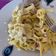 El cooksnap de Laura cuando hizo Spaghettis con jamón.