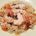 il Alessandra Petrei quando ha preparato Risotto con crema di carote, tartare di mazzancolle e San Daniele croccante