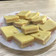 El cooksnap de Luciana Acosta cuando hizo Fainá licuado de queso.