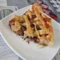 El cooksnap de B cuando hizo Pastel con nueces, pasas, manzanas y cabello de ángel.