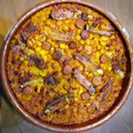 El cooksnap de Maximino Moreno Trigueros cuando hizo Arroz al horno con garbanzos y mucha carne 🥩.