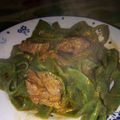 El cooksnap de Lucia Medina cuando hizo Fideos de Espinaca casero.