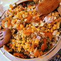 El cooksnap de aroabadillo cuando hizo Arroz 3 delicias.