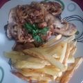 El cooksnap de Graciela Roldán cuando hizo Pollo al champiñón con papas fritas.