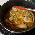 El cooksnap de Eduardo Cano Hernández cuando hizo Pollo a la cerveza con almendras.