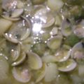 El cooksnap de Francisco Lorente cuando hizo Coles de Bruselas con almejas.