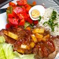El cooksnap de Maria Cabrera cuando hizo Carre de cerdo con salsa de ananá.