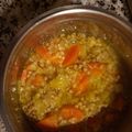 El cooksnap de Neus Arquer cuando hizo Sopa veggie; calabaza, acelgas y quinoa.