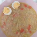 El cooksnap de Ana Ignat cuando hizo Sopa de verduras con fideos y garbanzos.