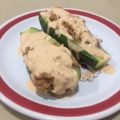 El cooksnap de Annie Diaz cuando hizo Calabaza rellena de atún, bañada en crema de chipotle 🍴🌶🐟🌶🍴.