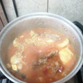 El cooksnap de Percy Bobbio cuando hizo Guiso de trigo con carne.