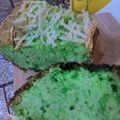 Cooksnap dari Bunda Luqman's Kitchen untuk resep Brownies Kukus Pandan Keju