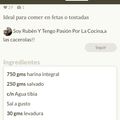 El cooksnap de Sasha Moreno Roca cuando hizo Pan integral y salvado.