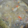 El cooksnap de Angelica Illesca cuando hizo Caldillo de mariscos.