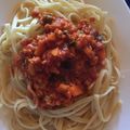 El cooksnap de Tanita Angulo cuando hizo Espirales con salsa de tomate y carne de soya.