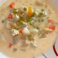 Magyarné Nyírő Kati Cooksnap-ja, amikor elkészítette a(z) Pikáns, mustáros, tejszínes zöldségleves receptet.