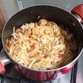 El cooksnap de Bryan Zambrano cuando hizo Tallarín de Pollo Ecuatoriano.