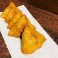 Dr Faiza Khan's cooksnap of when they made Alu ka samosa.