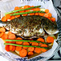El cooksnap de Javi cuando hizo 193. Doradas asadas con especias y verduras (principal pescado).