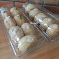 Cooksnap dari Diyah Puspita Rini untuk resep Bomboloni with Cheese Custard Cream (metode sponge) Eggless