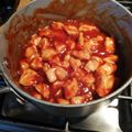 El cooksnap de Susan Malavé cuando hizo Pollo Agridulce.