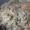Omy's cooksnap of when they made Jollof rice and beans.