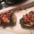 El cooksnap de AdriTole cuando hizo Calabacines rellenos de pollo, verduras y queso.