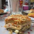 El cooksnap de Laura Pisoni cuando hizo Lasaña de carne y espinaca, con jamón y muzzarella. Riquísima!.