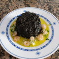 El cooksnap de ÑamÑam cuando hizo Arroz negro con sepia y salsa alioli.