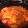 mary's cooksnap of when they made Slow Cooker Spanish Pork... Pernil P-lo Style.