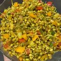 Alka Bhandari's cooksnap of when they made Sprout Salad with carrots cucumber tomatoes.