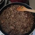 El cooksnap de Xavier cuando hizo Strogonoff de carne.