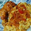El cooksnap de Maniiilaa cuando hizo Fideos caseros con tuco y alitas de pollo.